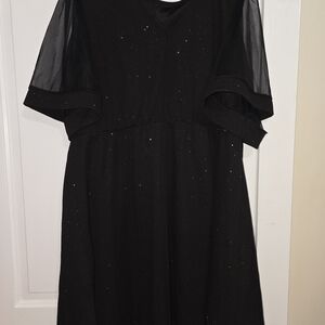 🌟🌟SHEIN Black Dress with Sheer Sleeves🌟🌟